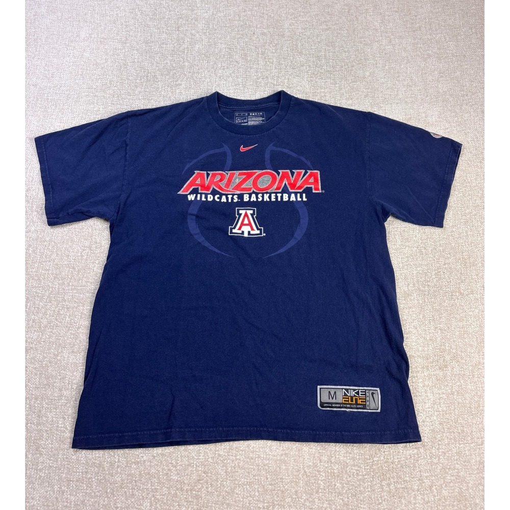 Nike Arizona Wildcats Basketball Shirt Mens Medium Navy Blue NCAA Elite Team Tee